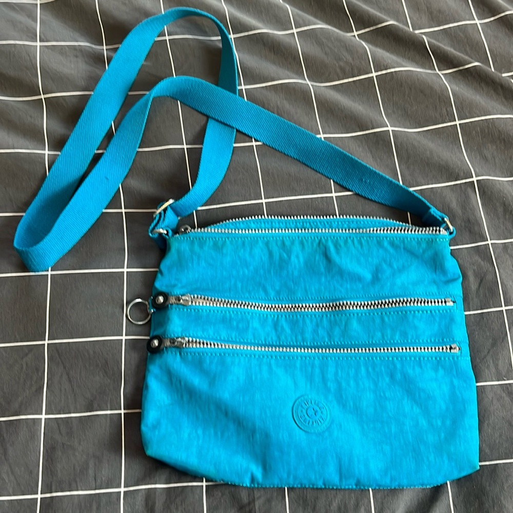 Kipling Alvar Aqua Blue crossbody bag